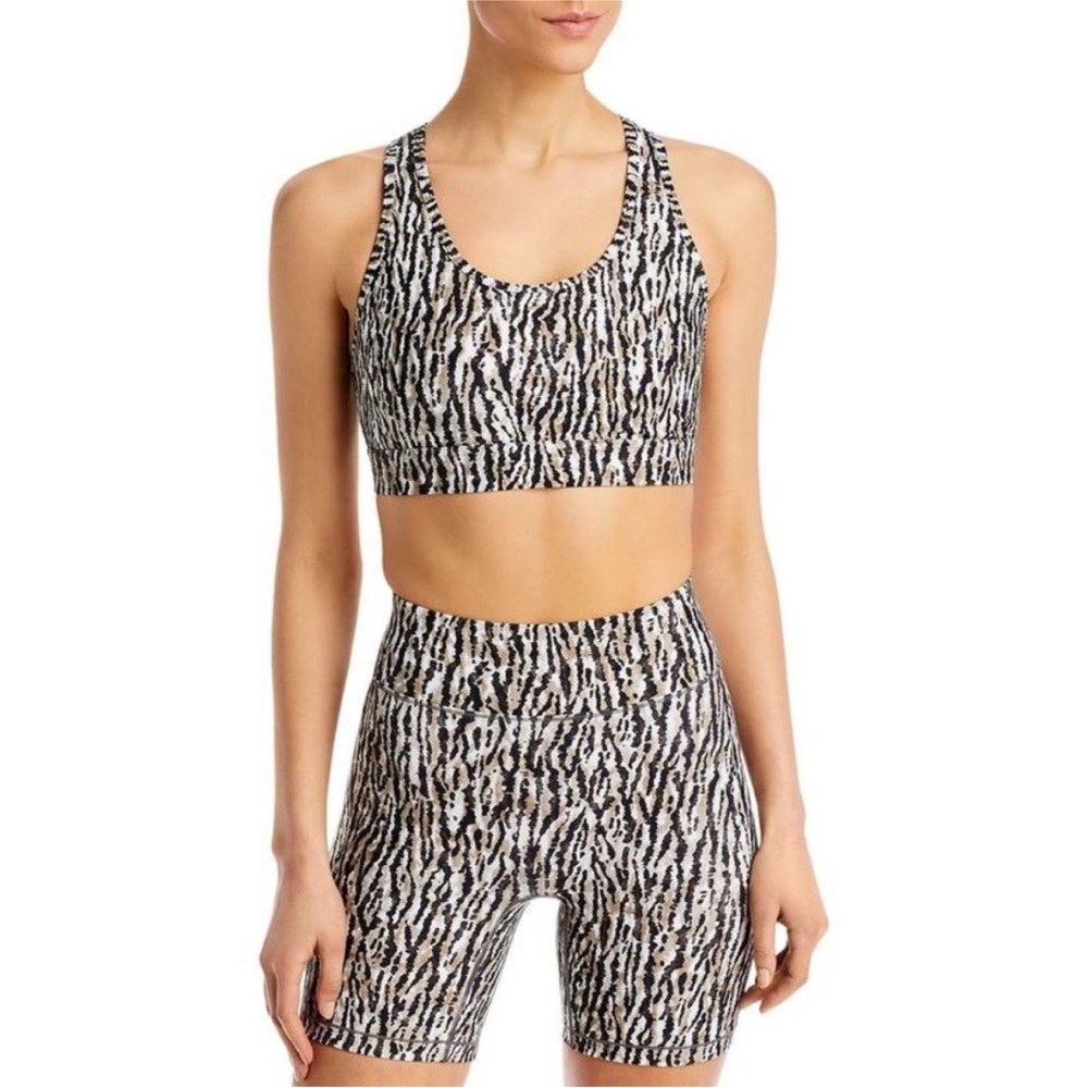 All Access Animal Print Sports Bra and Biker Shorts set